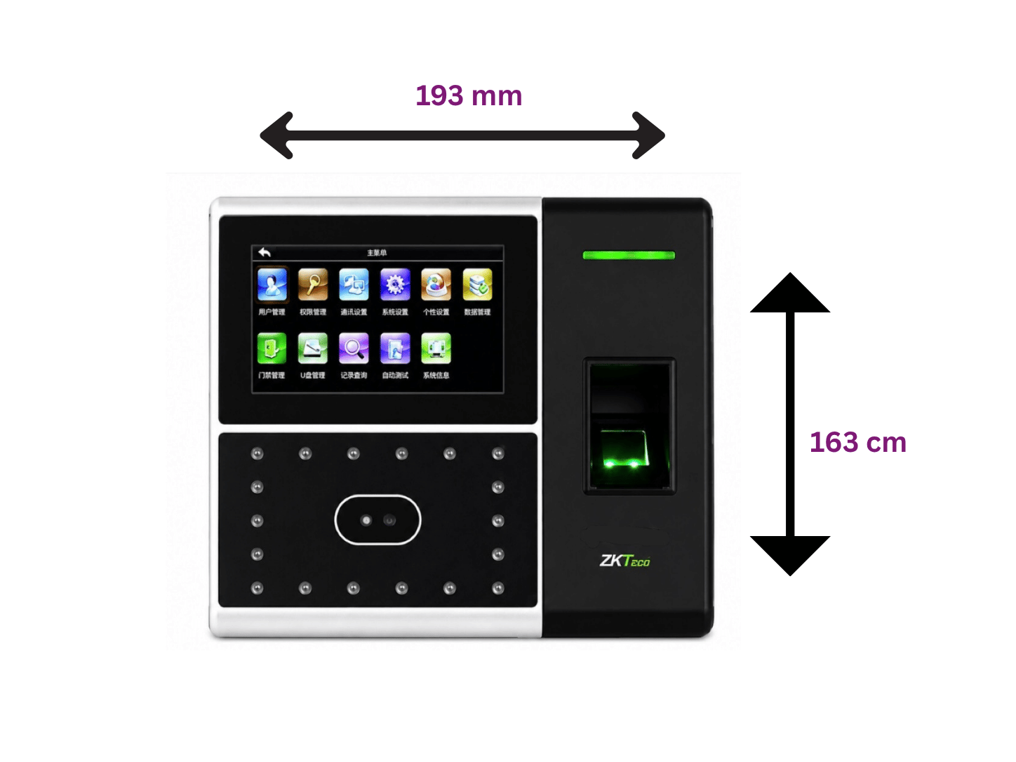 دستگاه حضور و غیاب ZKT uface 302 - تصویر 2